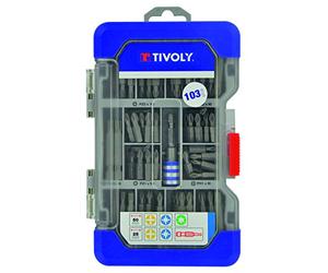 TIVOLY 11501570045 - Confezione da 103 punte per avvitamento corto e lungo
