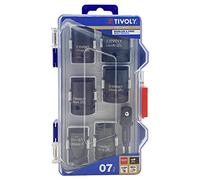 Tivoly 11521470003 - Set di chiavi a bussola da 1/2", Ø13-17- 19-21 24 mm + 1 adattatore quadrato 1/2"- hexa 6,35 mm + 1 adattatore esa 6,35 mm - quadrato 1/2"