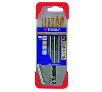 TIVOLY A21 - Pack di 6 punte per metallo DIN 338 HSS + TiN, diametro 2, 3, 4, 5, 6, 8 mm