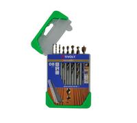 TIVOLY - Set punte per legno HSS ad alte performance - Per foratura del legno - 8 punte graduate in bronzo Ø 2-3-4-5-6-7-8-10 mm