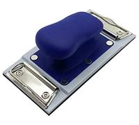 Tivoly XT101520001 - Blocco abrasivo rettangolare, 92 x 185 mm, con velcro e pinze, ergonomico, colore: Blu Grigio