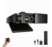 Tivroco Webcam 4K per PC, webcam con microfono, copertura privacy, plug and play, autofocus, zoom 10x, fotocamera USB ultra compatta, adatta per computer portatili/desktop/zoom/team (4K)