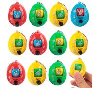 TIVUNORON 12 Pezzi Mini Giocattolo Fidget per Compleanno Bambini, Gioco di Carta Sasso Forbici per Bambini, Giocattolo Portachiavi novità, Divertimento Colore Casuale per Bambini 4-8