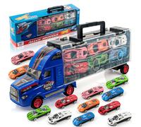 TIVUNORON Camion Macchinine, Macchinine Giocattolo Trasportatore per Bambini, Giocattoli e Regali per Bambini