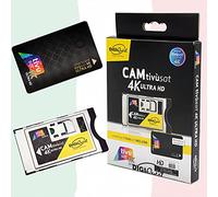 TiVuSat DIGIQuest - Scheda UHD nera 4K UHD e EasyMouse 4K Ultra HD SmartCam di DIGIQuest - Modulo UHD CI+ nero incluso, TiVuSat 4K UHD, canali Italiani HD/4K via satellite Eutelsat HotBird 13,0° est