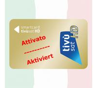 ►TiVuSat HD Gold Carta Attivata Canali HD/ 4K Italiani - PRONTO ALL'USO