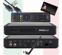 TiVuSat Smartcard Nera + DIGIQuest Q99 UHD 4K Combo Receiver Con WiFi Stick