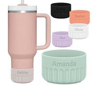 Tiwkabm Stivale in silicone personalizzato, compatibile con Stanley Tumbler da 200-40 once e Hydro Flask Borraccia da 340-680 ml e altre bottiglie/bicchieri con fondo da 7,4-7,6 cm, copertura per