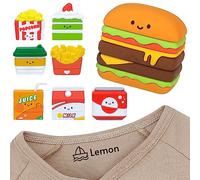 tiwkabm Timbro con nome abbigliamento per bambini, 8 disegni e 36 modelli, impermeabile e durevole, timbro personalizzato per vestiti