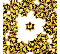 Tiwoca decorazioni per il 18° compleanno - Coriandoli neri e oro dal design elegante con numero 18 - addobbi originali e idee regalo eleganti per ragazzo e ragazza