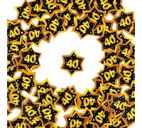 Tiwoca decorazioni per il 40° compleanno - Coriandoli neri e oro dal design elegante con numero 40 - addobbi originali e idee regalo eleganti per uomo e donna