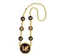 Tiwoca Regalo per Il 18° Compleanno - Collana Nera e Oro dal Design Elegante con Numero 18 - addobbi Originali e Idee Regalo Eleganti per Ragazzo e Ragazza