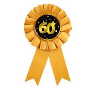 Tiwoca regalo per il 60° compleanno - Spilla nera e oro dal design elegante con numero 60 - addobbi originali e idee regalo eleganti per uomo e donna
