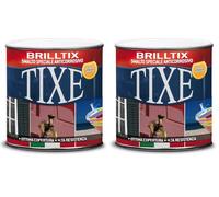 TIXE 104.1602 Brilltix Smalto a Solvente, Bianco Opaco, 750 ml (Confezione da 2)