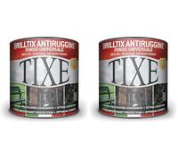 TIXE 104.541 Brilltix Smalto Antiruggine, Bianco, 500 ml (Confezione da 2)