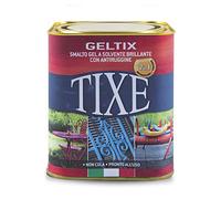 TIXE GELTIX Smalto Gel Antiruggine | Smalto Gel a Solvente Antiruggine per Ferro, Metalli e Superfici Esterni con Finitura Lucida, Pronto all'Uso | 750 ml | Ghisa | Made in Italy