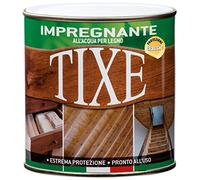 TIXE Impregnante per Legno all'Acqua - Vernice Protettiva e Decora per Legno Esterna e Interna, Castagno 500 ml