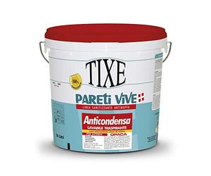 TIXE Pareti Vive Idropittura Anticondensa Antimuffa, Trasparente 4 L | Pittura Traspirante Antimuffa e Anticondensa Igienizzante e Lavabile ( 651.201)