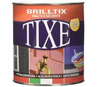 TIXE Smalto a Solvente Brilltix | Vernice a Solvente con Finitura Lucida e Brillante, Uniforme e Compatta, Alta Resistenza | 750 ml | Bianco Lucido | Made in Italy (104.601)