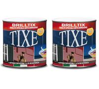TIXE Smalto a Solvente Brilltix | Vernice a Solvente con Finitura Lucida e Brillante, Uniforme e Compatta, Alta Resistenza | 500 ml | Verde Vittoria | Made in Italy (104.507) (Confezione da 2)