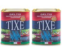 TIXE Smalto Gel Antiruggine - Protezione Superiore e Finitura Lucida per Metalli e Superfici Esterne, Blu 750 ml (Confezione da 2)