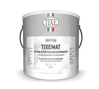 TIXE Tixemat Pittura Opaca Bianca Riempitiva Supercoprente 4 Lt | Idropittura Riempitiva per Cartongesso Superlavabile e Coprente | Made in Italy