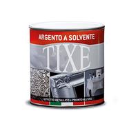 TIXE Vernice per Interni Solvente - Finitura Resistente e Lucida per Pareti e Superfici, Argento 125 ml