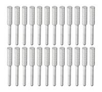 TIXIPEM Affilatrice per motosega diamantata placcata in titanio [24 pezzi] - Lima per affilare motosega elettrica, affilatrice per motoseghe e sculture in pietra e gioielli, argento - 7/32 pollici