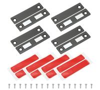TIXIPEM Magneti per chiusura di armadietti [4 pezzi] - Chiusura magnetica per porta da cucina e bagno, armadio e guardaroba, chiusure e cassetti per ante di armadietti - [nero - 6,8 cm]