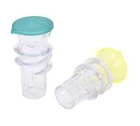 Tixiyu 2 Pezzi Lemon Mini Squeezer Limone Smicchiatore Pressa a Mano Top con Filtro Incorporato e Coperchio per Cocktail Scempings Sauces Sauces