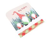 Tixiyu 4 Pezzi Babbo Natale Coperchi di Sedie per la Sedia di Natale Decorazioni di Natale Coperture per Sedie da Pranzo Elastico con Tessuto Non Tessuto per la Festa di Natale