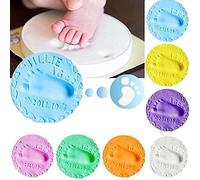 Tixiyu Baby Hand and Footprint Kit per la vernice per le mani e i piedi per bambini, sicuro e non tossico, set di timbri tridimensionali con stampa a mano