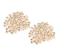 Tixiyu Blocchi Puzzle Interattivi con Piastrelle in Legno per Coordinazione Occhio-mano, Sviluppo Emotivo, Set di Piastre in Legno Resistenti, 100 Pezzi (Lettere maiuscole miste)
