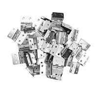 Tixiyu Cerniere in Ferro Elettrolitico da 50 Pezzi Resistenti per la Modifica della Scatola di Legno Fai-da-te, Materiale Durevole per Mobili da Cucina (Argento Bianco)