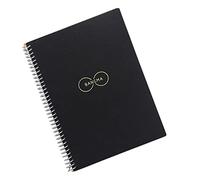 Tixiyu Diario Aziendale Notebook B5 Black Circle Line PP Quaderno da Studio per Impiegati e Insegnanti