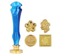 Tixiyu Kit Timbro Sigillo di Ceralacca Modello Trasparente Installazione Semplice per Inviti di Nozze Timbri Incisi in Metallo in Resina (Star Blue-3 Capitoli Alieni)