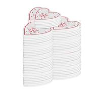 Tixiyu Ornamenti Natalizi in Legno 110pcs a Forma di Cuore Decorazioni Alberi di Natale Decorazioni Fai -da -te Abbellimenti Appesi Artigianato con Superficie Lucida Liscia per