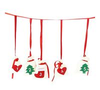 Tixiyu Sacche di Calendario Dell'avvento di Natale 31 Giorni Conto alla Rovescia con Tasche con Albero di Natale Decorazioni per Il Cuore per la Decorazione del Festival per Feste per