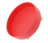Tixiyu Scaffale girevole a 360 gradi, organizer rotondo, portaspezie, piatto girevole per armadio da dispensa, piccolo (rosso)