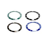 Tixiyu Set di Inserti per Lunetta per Orologio in Ceramica Parti di Ricambio Durevoli per Orologiai, 4 Anelli Neri Dorati Blu tè Verde, Diametro Esterno 38 Mm per la Sostituzione della Lunetta