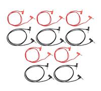 Tixiyu Set di Puntali con Spina a Banana con Nucleo in Ottone da 4 Mm per Riparazioni Elettroniche, Cavo Multimetro Durevole per Tester di Tensione, 5 Coppie