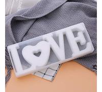 Tixiyu Stampo per Torta in Silicone con Lettera Inglese, Strumento di Cottura Durevole per Decorare la Fai da Te - 8" Bianco, Riutilizzabile e Sicuro per San