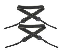 Tixiyu Tracolla Universale Traspirante per Fotocamere DSLR, Lunghezza 95 Cm, Nera, 2 Pezzi