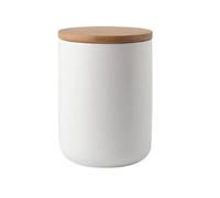 Tixqeaif Barattolo di Ceramica da 800 Ml con Coperchio In Bambù per Conservare Cereali, Foglie di Tè, Chicchi di Caffè, Caramelle, Spezie, Contenitore per