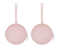 Tixqeaif Borsa Portaoggetti Portatile Antipolvere per Neonati Borsa Portaoggetti In Silicone con Cordino Borsa Portaoggetti per Neonati Rosa