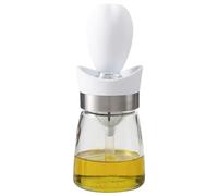 Tixqeaif Distributore di Olio 2 In 1 e Pennello per Imbastire, Bottiglia di Olio D'Oliva In Vetro con Pennello Integrato per Cucinare, Barbecue, per La Cucina A
