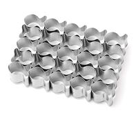Tixqeaif Fish Cracker Cutter, 25 Cavità Fish Cookie Cutter In Acciaio Mini Stampi A Forma di Pesce per Pasta Antiaderente Biscotti