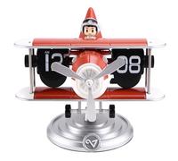 Tixqeaif Orologio da Tavolo Retrò con Funzione di Rotazione, Rotazione Meccanica Automatica 24 Ore su 24, In Acciaio Inossidabile, Adatto per Casa e Ufficio.