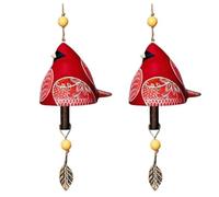 Tixqeaif Redbird Campana per Il Canto degli Uccelli, Campana A di Campagna, Pendente con Campana A Artigianale in Resina, Decorazione per La Casa nel Cortile