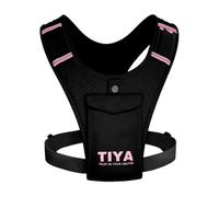TIYA Supporto per telefono da corsa, impermeabile, compatibile con touchscreen, anti-rimbalzo, riflettente, ultraleggero, accessorio da corsa per uomini e donne, nero/rosa., Taglia unica, Gilet da